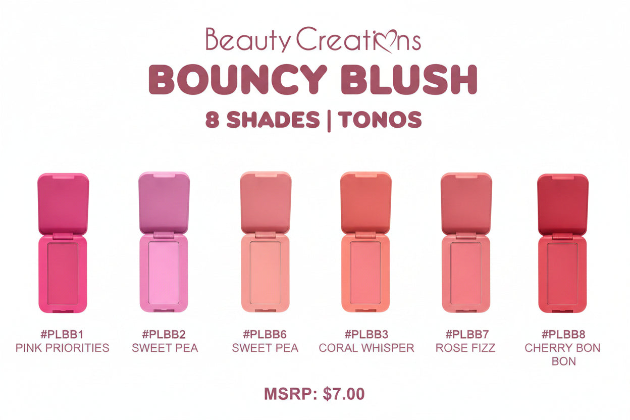 PLBB7 PRE-SALE Beauty Creations Plush Bouncy Blush (Sunrise Rush) 6PCS SET