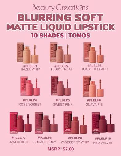 PLBLP-PTD PRE-SALE Beauty Creations Plush Blurring Liquid lipstick Acrylic Display