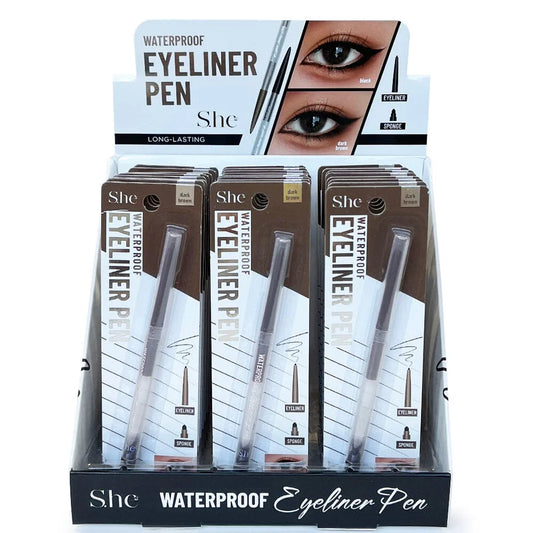 EP1029DB - She  Waterproof Eyeliner Pen Dark Brown (24 units)