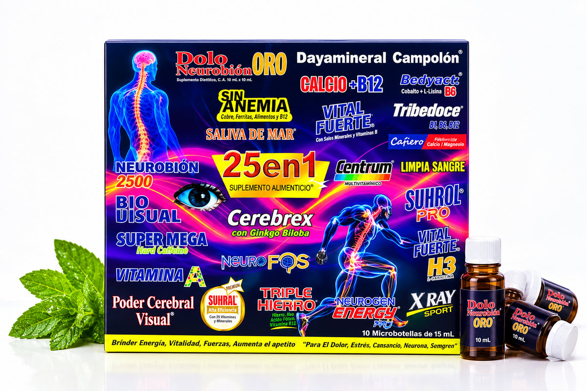 Ampolletas Bebibles Suplemento 25 En 1 -15ML