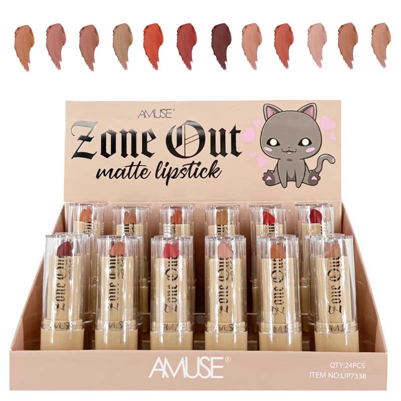 LIP 7338 Amuse Zone Out Matte Lipstick Display