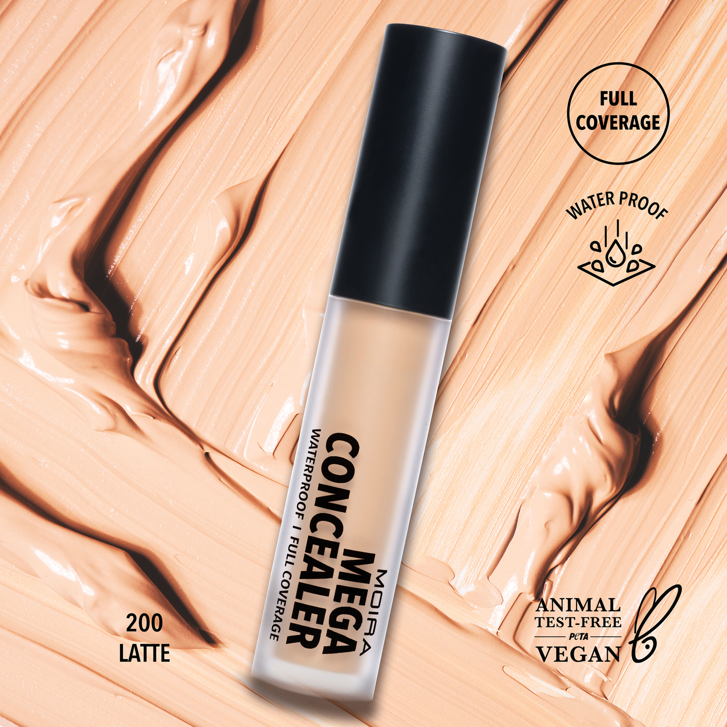Mega Waterproof Concealer (MWC 200, Latte)