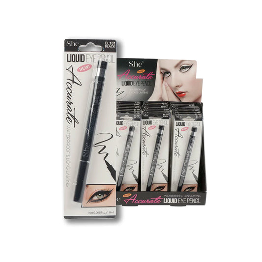 #EL101 She Makeup Waterproof Black Accurate Liquid Eyeliner Display