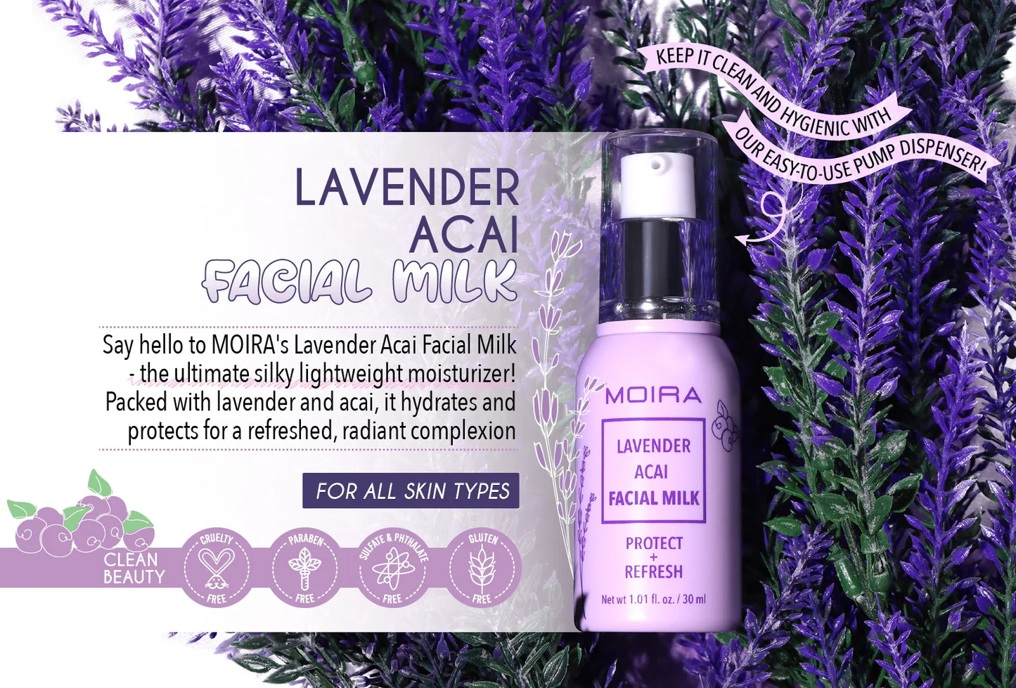 FMK001 Lavender Acai Facial Milk