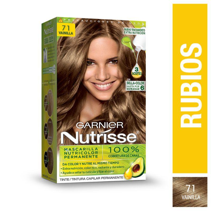Garnier Nutrisse Tinte - 71 Vainilla Rubio Cenizo.