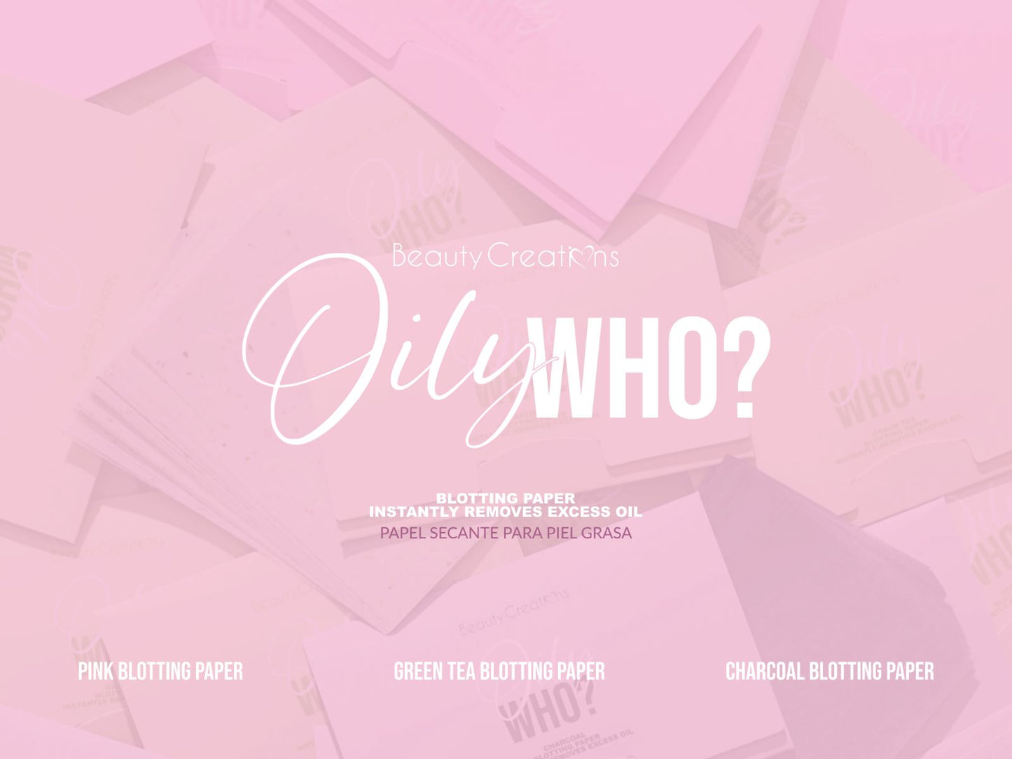 Beauty Creations Oily Who? - Pink Blotting Paper 3pc Bundle