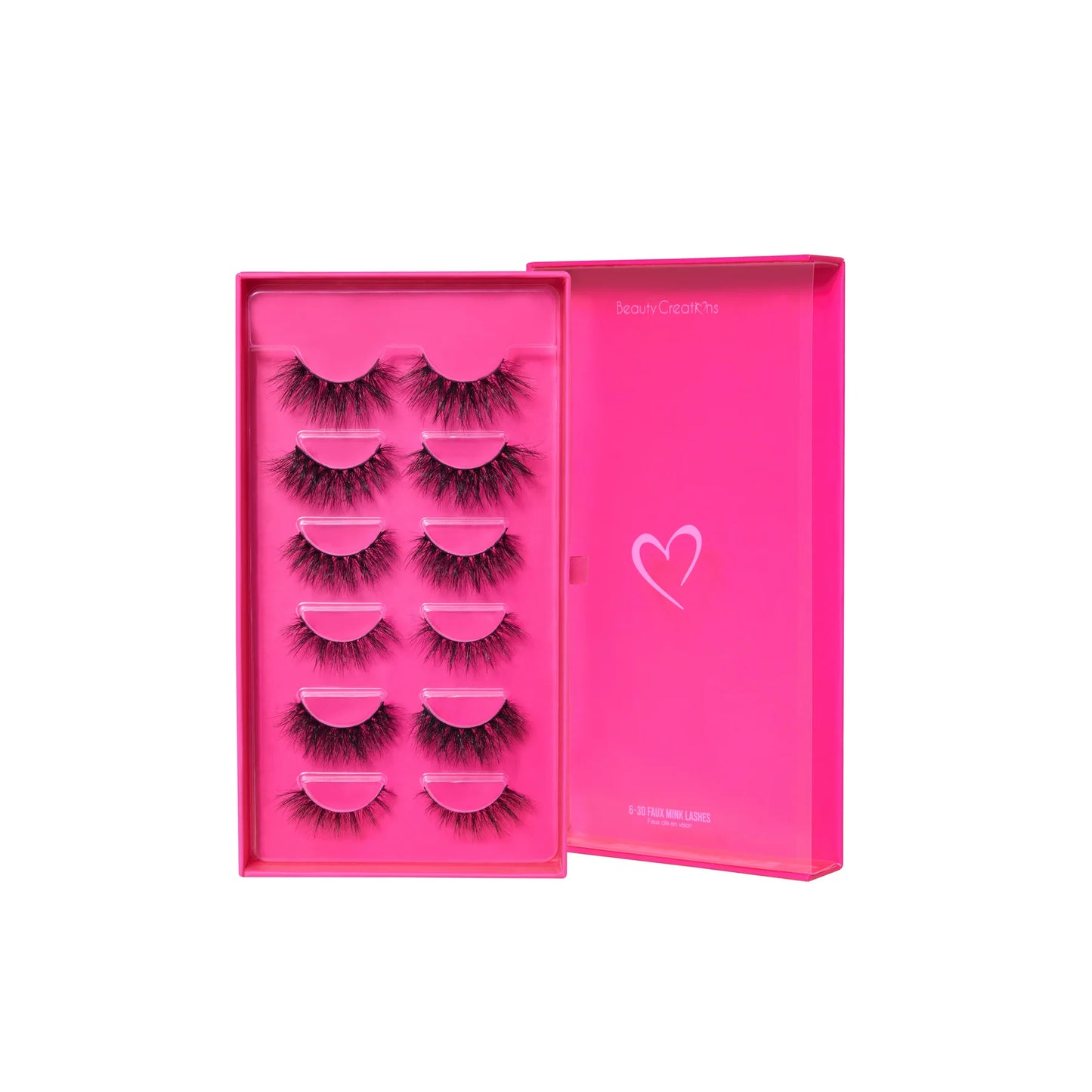 ELMSET-3D Faux Mink Beauty Creations 6 Pairs Lash Set