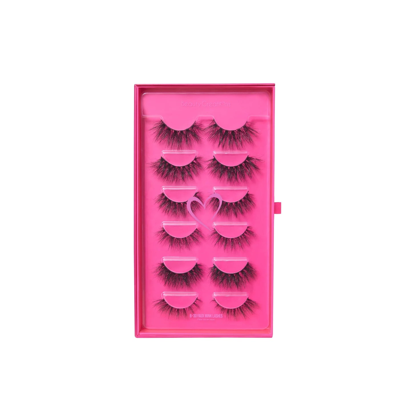 ELMSET-3D Faux Mink Beauty Creations 6 Pairs Lash Set