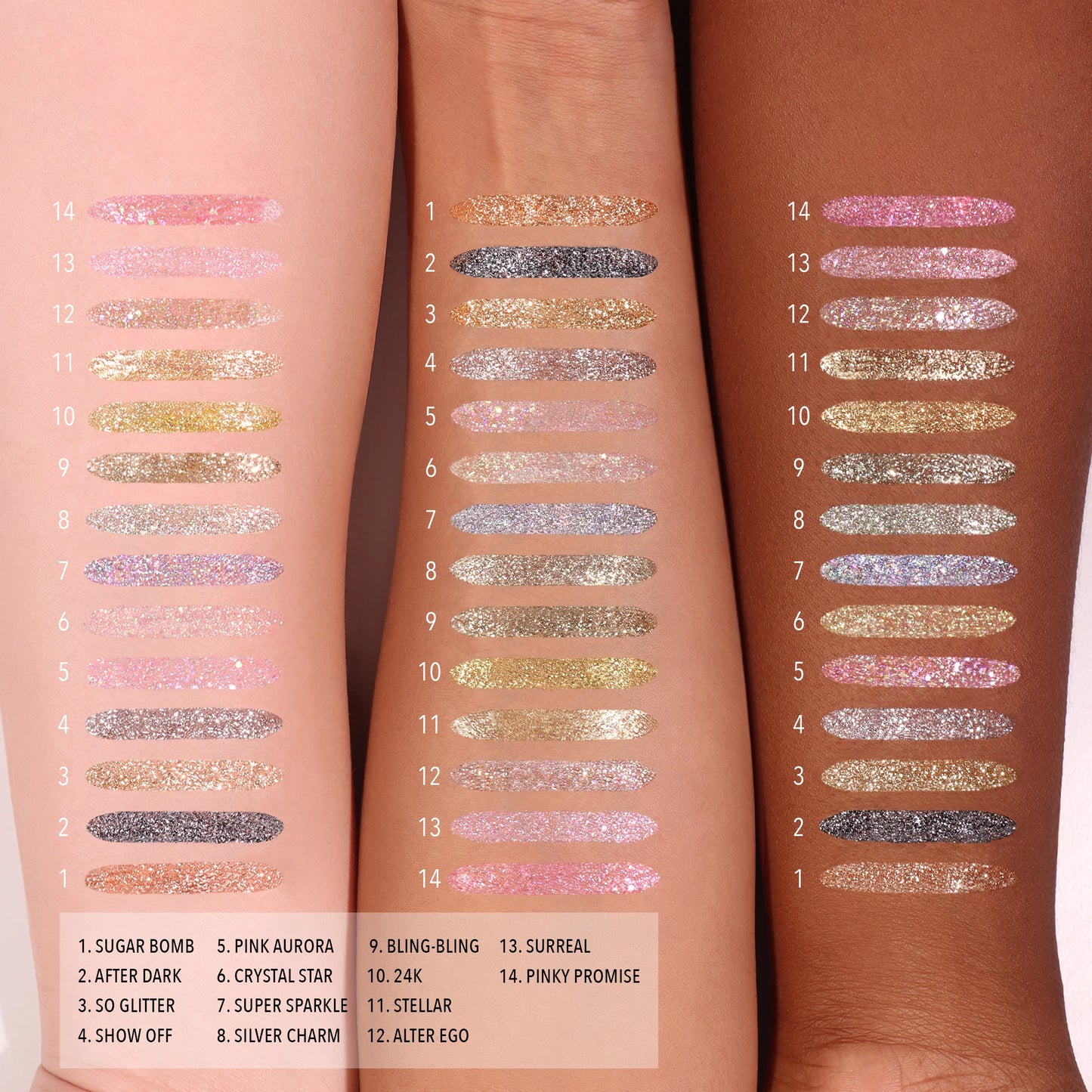 Glitter Glitter Liner (GGL 009, Bling-Bling) 3pc Bundle