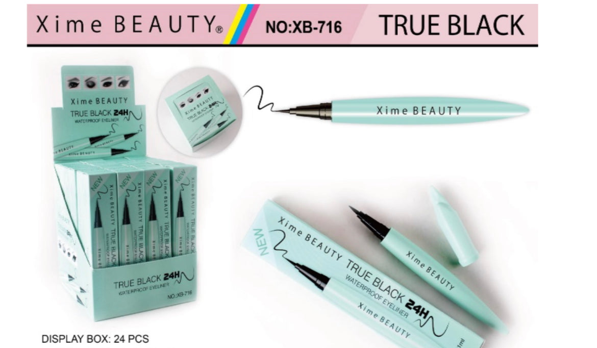 XB-716 Xime Beauty True Black Eyeliner 24hr - 12pc Set