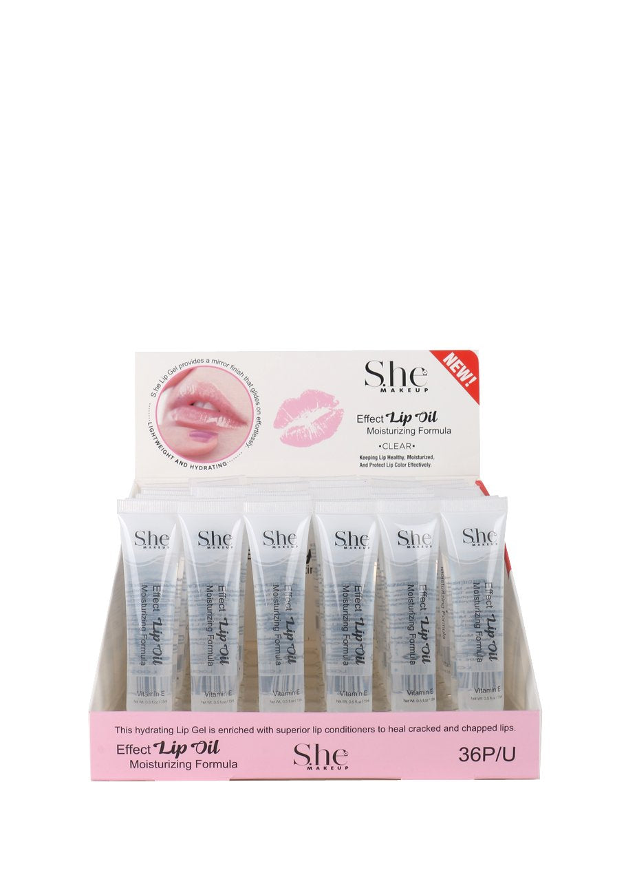š S.he LG07 - She Makeup Lip Oil Vitamin E Display