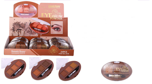 Eyebrow Powder & Brush 3 Tones Palettes Display