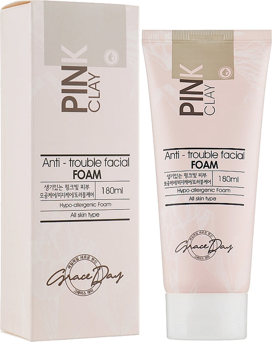 Grace Day Pink Clay Anti-Trouble Facial Foam