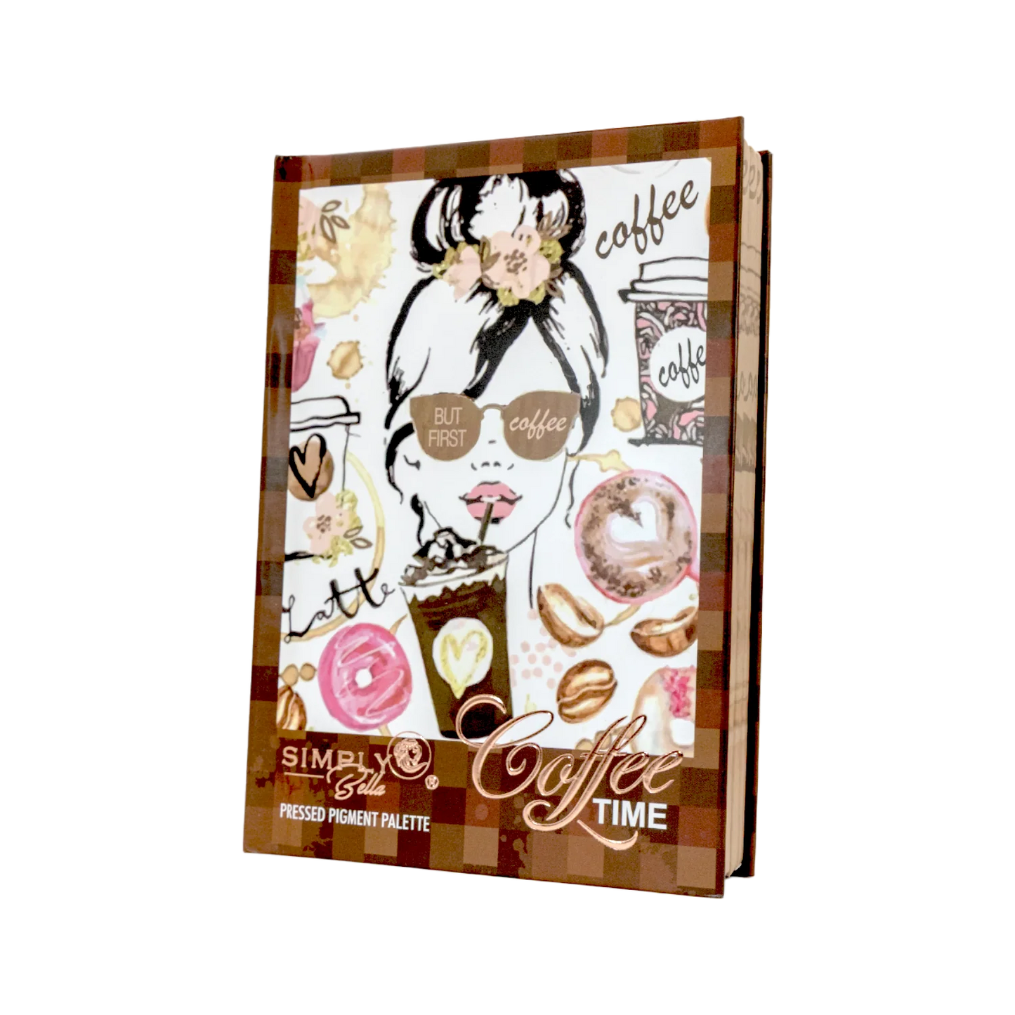 S112 Simply Bella Coffee Time Pressed Pigment Book Palette – Full Face Set