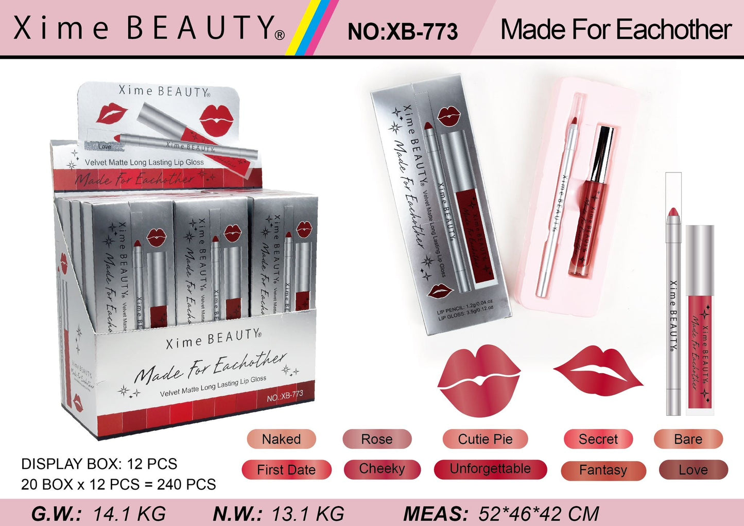 XB-773 Xime Beauty Made for Eachother Display (Vol. 1  Naked, Rose & First Date)