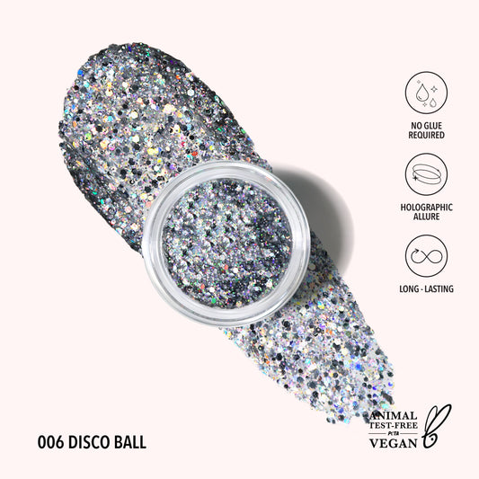 Hologram Glitter Gel (006, Disco Ball) 3pc Bundle