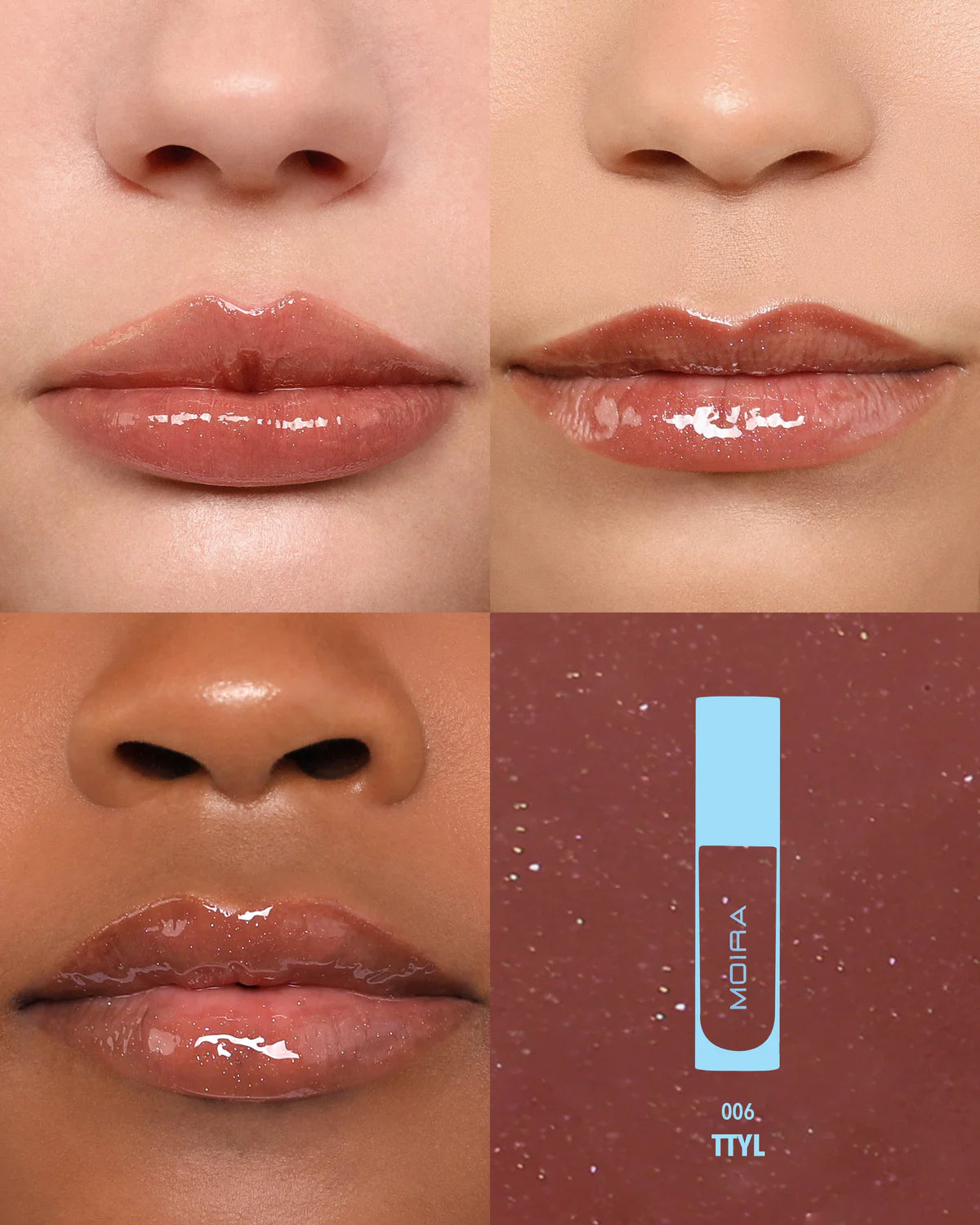 Moira Lip Chic Shimmer Gloss (006, TTYL) 3PCS SET (PRE-SALE)