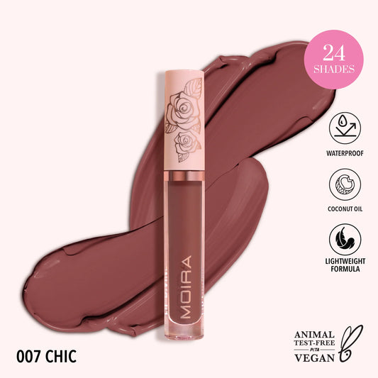 Lip Divine Liquid Lipstick (LDV007, Chic) 3pc Bundle