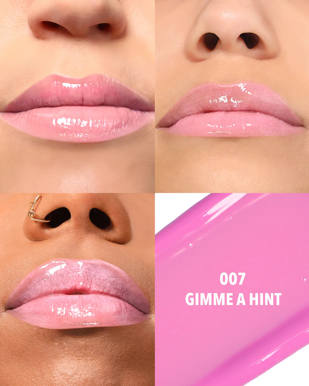 Moira Lip Glaze Lip Oil Plumper (LOP007, Gimme a Hint) 3pc Bundle