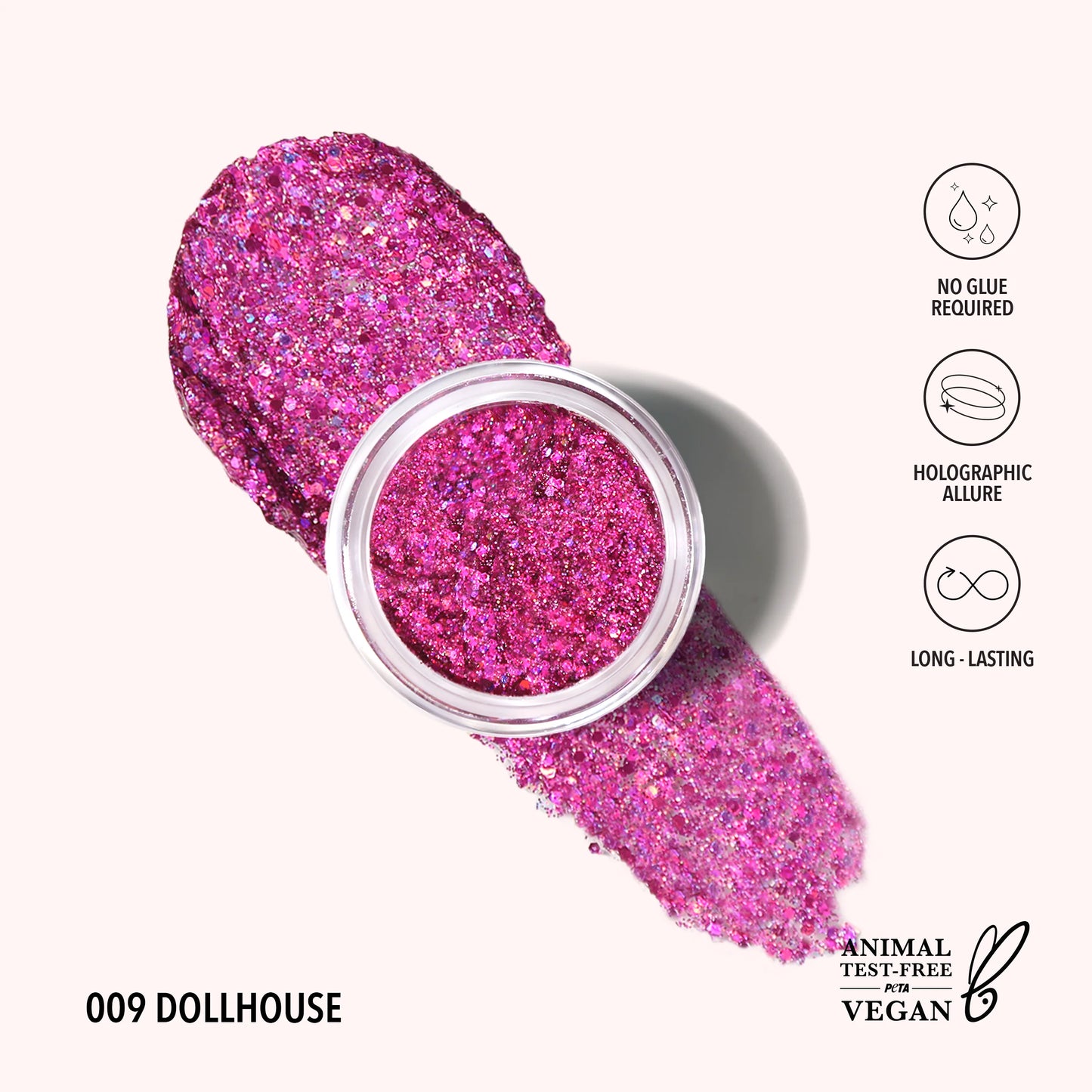 Hologram Glitter Gel (009, Dollhouse) 3pc Bundle