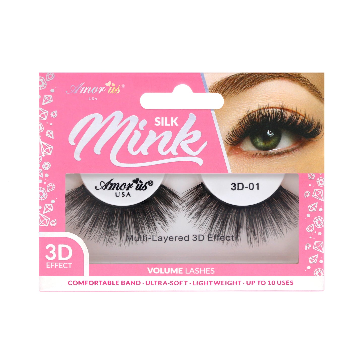 3D Silk Mink Lashes #3D-01