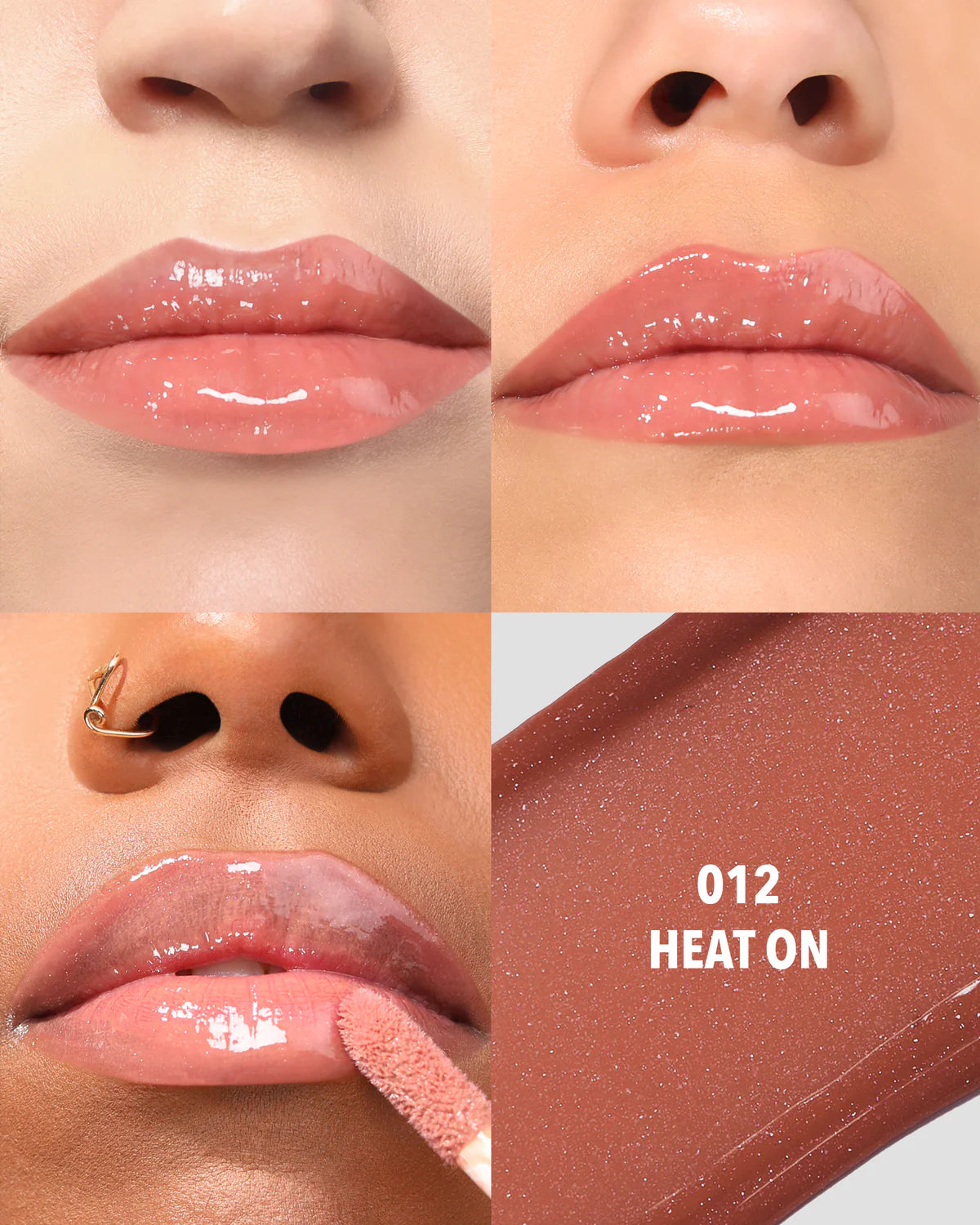 Moira Lip Glaze Lip Oil Plumper (LOP012, Heat On) 3pc Bundle