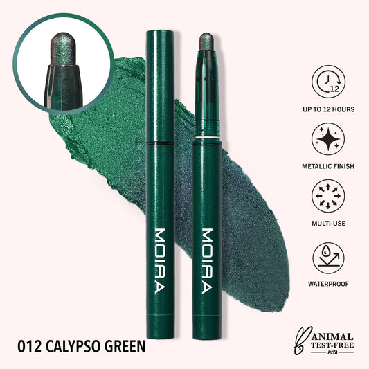 Moira Stellar Glaze Stick Shadow (SSS012, Calypso Green) 3pc Bundle