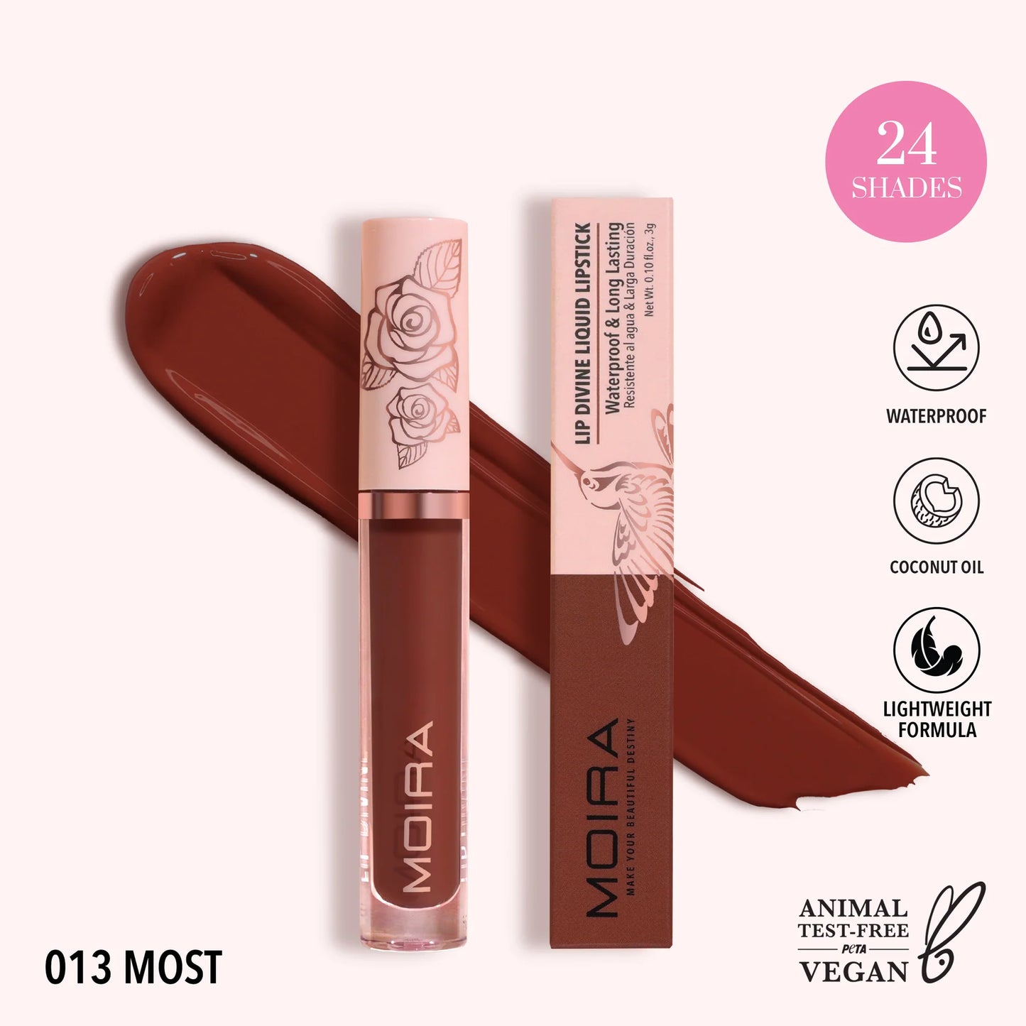 Lip Divine Liquid Lipstick (LDV013, Most) 3pc Bundle