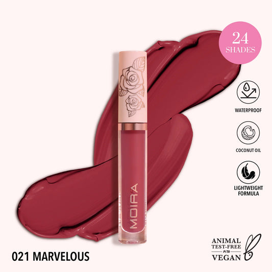 Lip Divine Liquid Lipstick (LDV021, Marvelous) 3pc Bundle