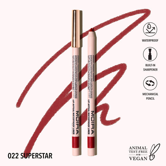 Lip Appeal Waterproof Liner (022, Super Star) 6pc Set