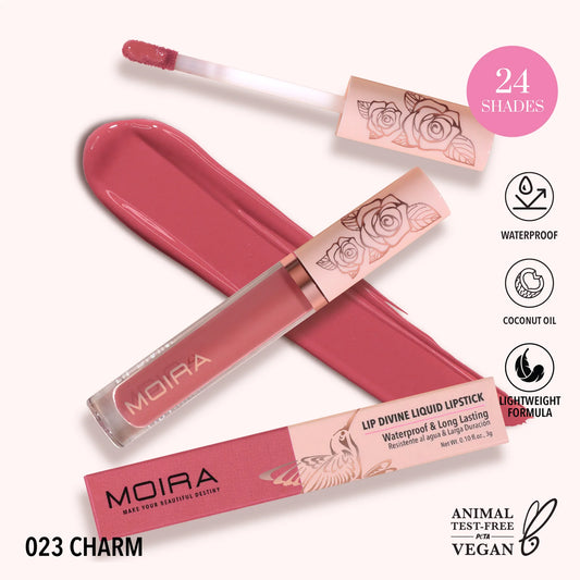 Lip Divine Liquid Lipstick (LDV023, Charm) 3pc Bundle