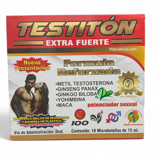 Ampolleta Bebible “Testitón Extra Fuerte” Fórmula Reforzada 15ML