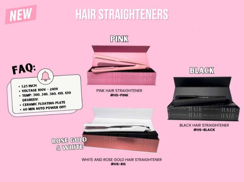 HS - Beauty Creations Hair Straighteners (BLACK)