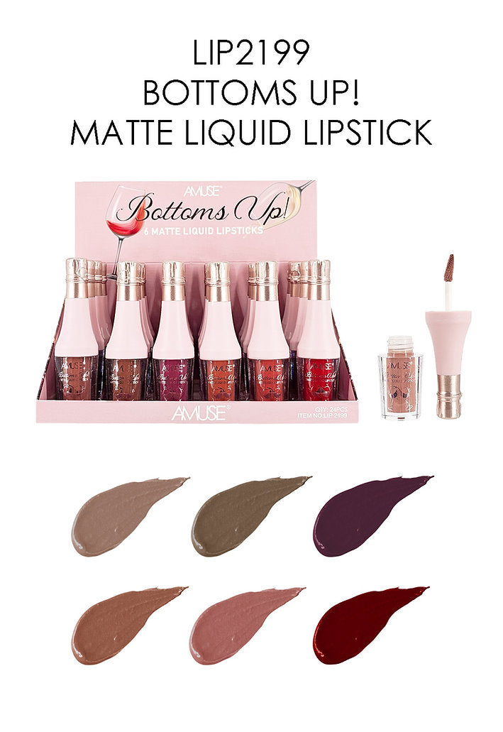 LIP2199 Amuse Bottoms Up Matte Liquid Lipstick Display