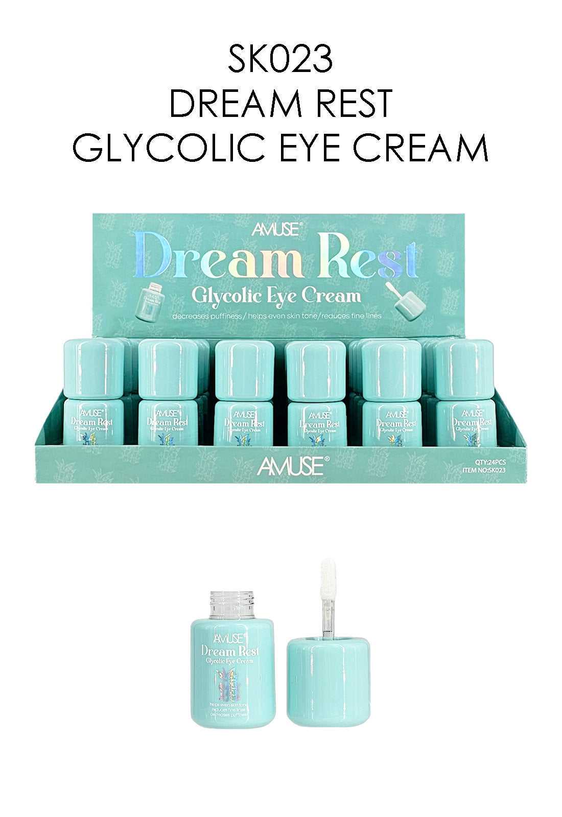 SK023 Amuse Dream Rest Glycolic Eye Cream Display