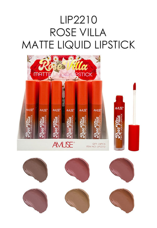 LIP2210 - AMUSE Rose Villa Matte Liquid Lipstick Display