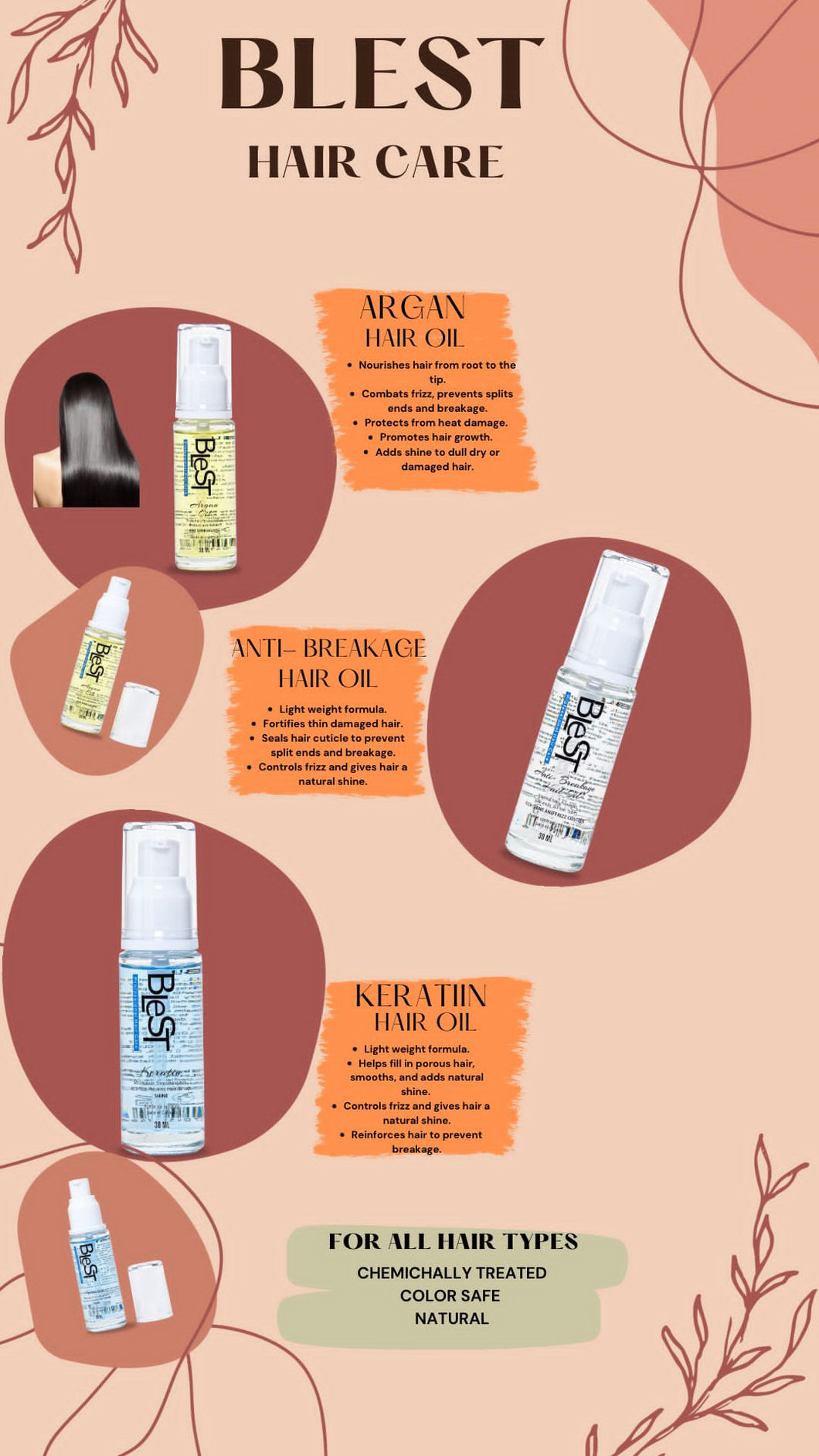 Keratin Hair Oil Display 30ML