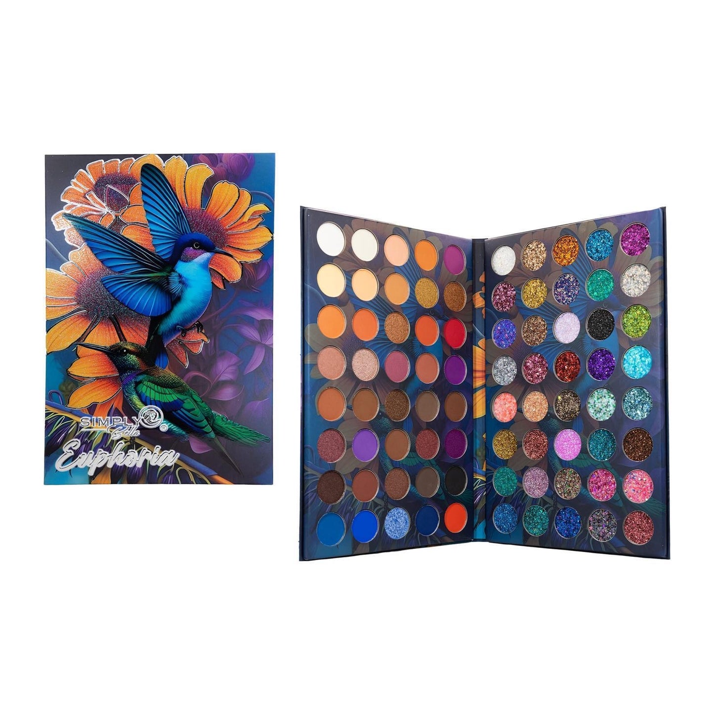 S085 Simply Bella Euphoria Book 80 Color Eyeshadow & Compacted Glitter Palette