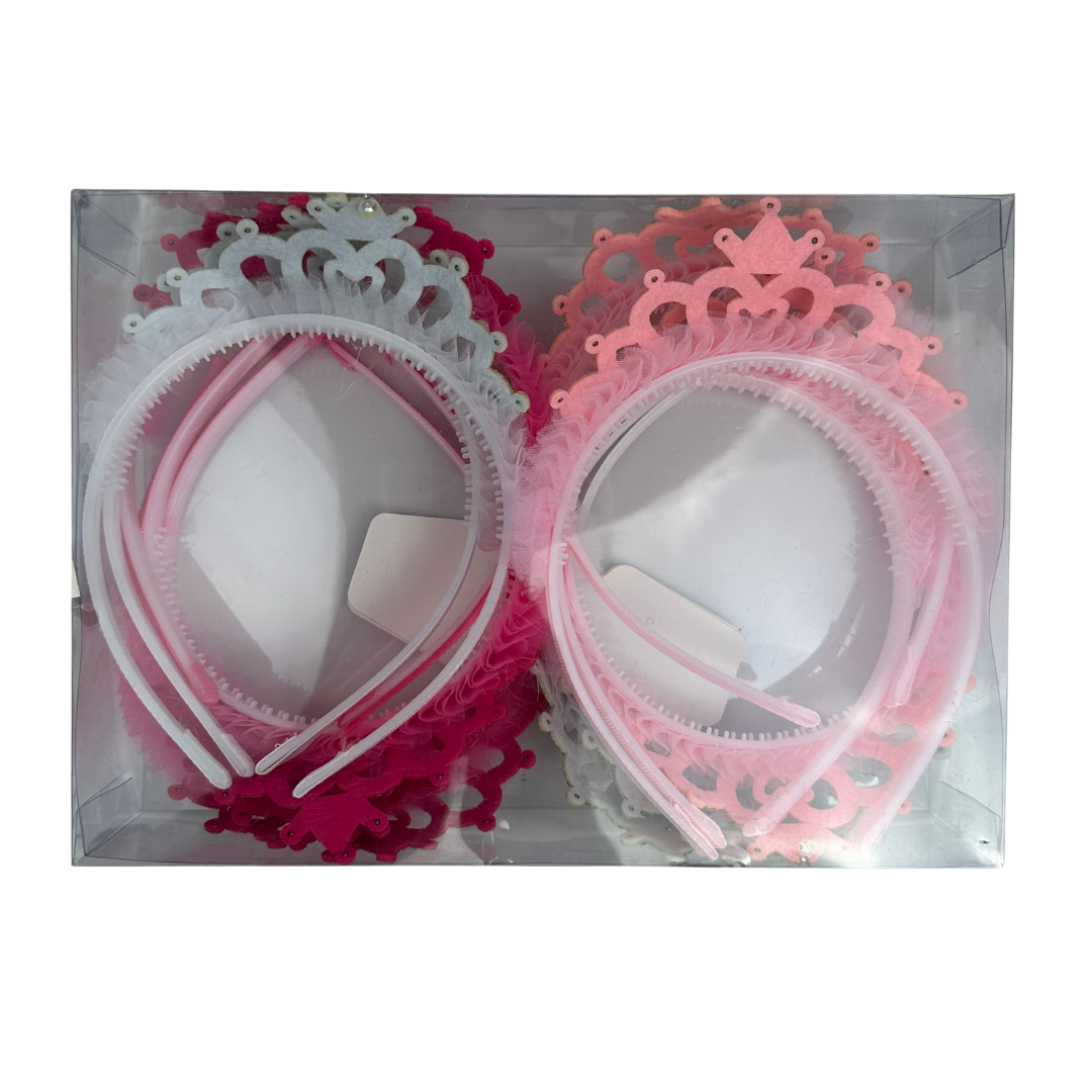 KHB-9533 Tiara Headband 12pc Set