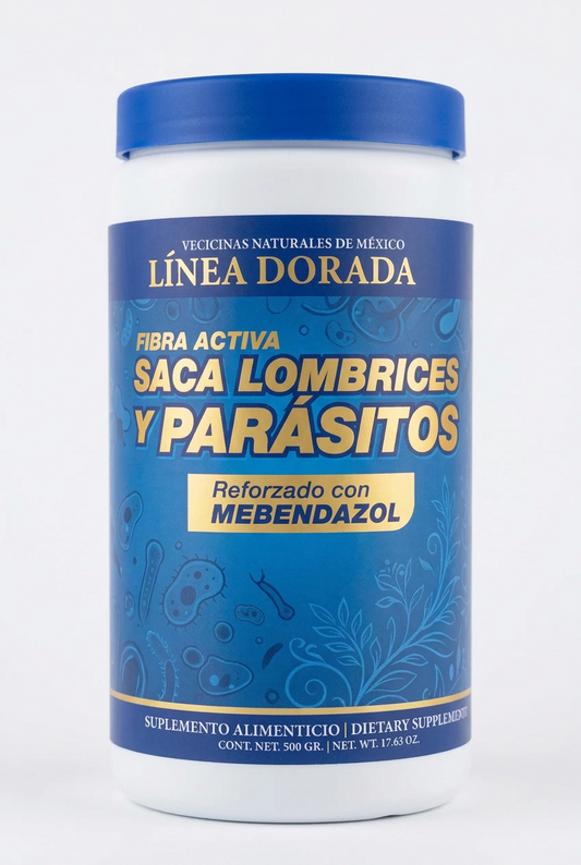 Fibra Activa Saca Lombrices y Parasitos Reforzado con Mebendazol Cont. 500 g