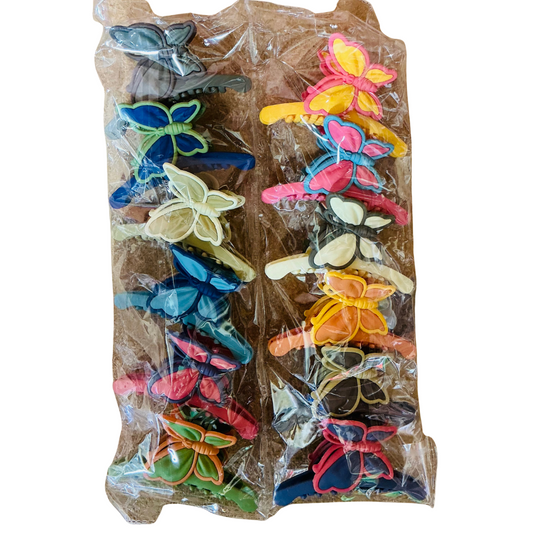 KCL-11383 Butterfly Hair Clip 12pc Set