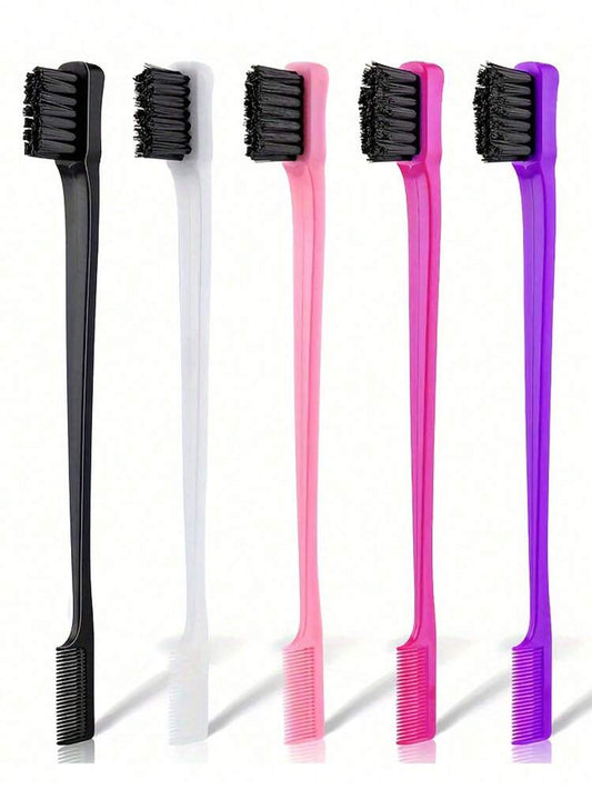 Double-Sided Edge Brush And Comb Set  Mix  4PC SET