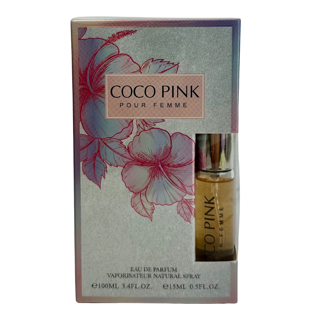 8837 Coco Pink Pour Femme Perfume with Travel Perfume