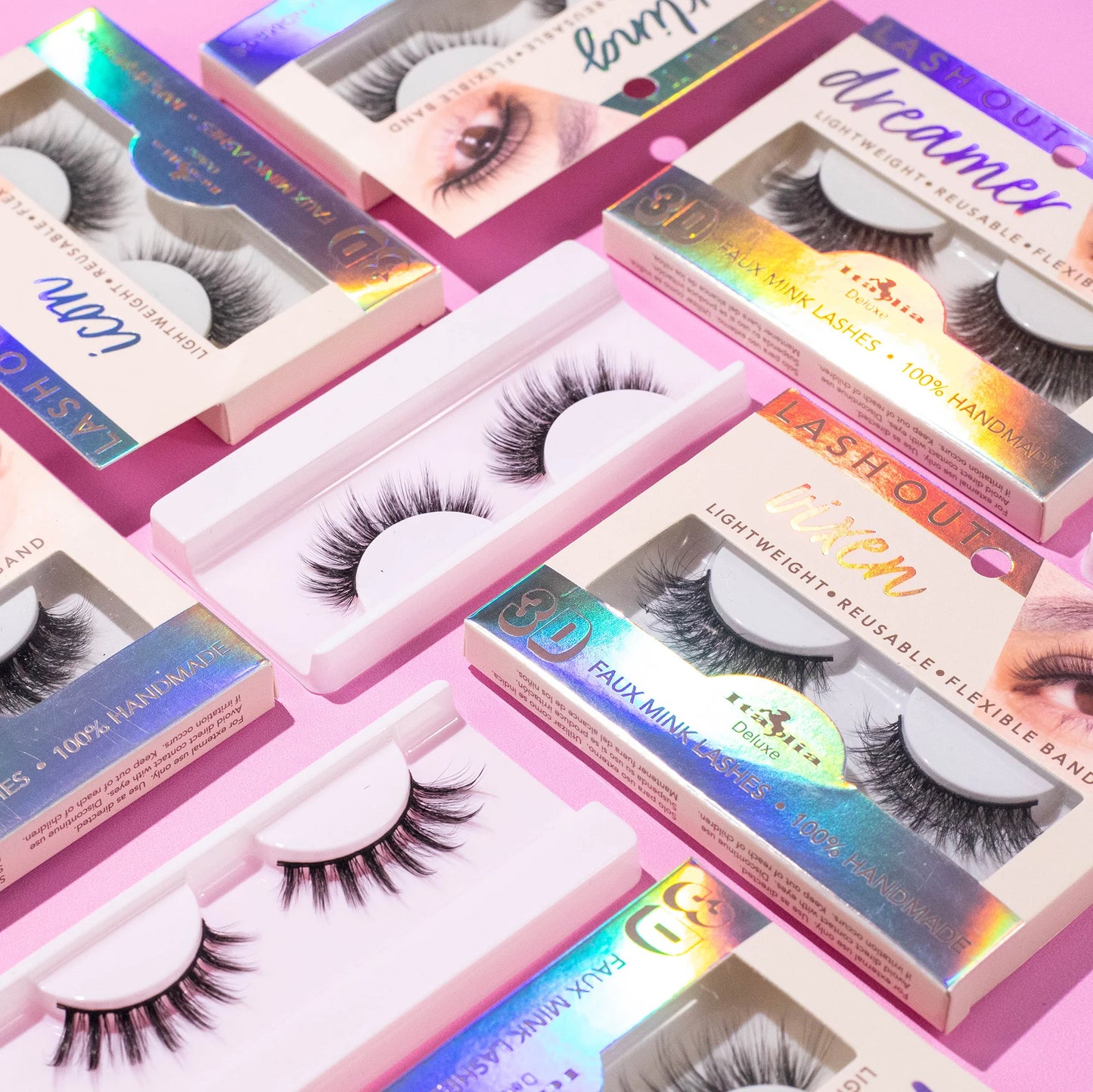 #280 Italia Deluxe Lash Out 3D Mink Lashes 12pc Set - 15 Vixen