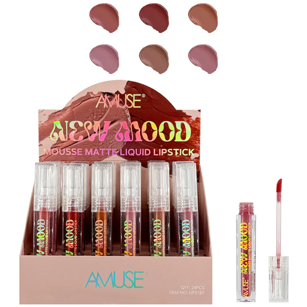 2187 Amuse Mood Mousse Matte Liquid Lipstick Display