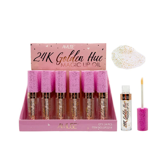 LIP2214 -AMUSE 24k Golden Hue Magic Lip Oil Display