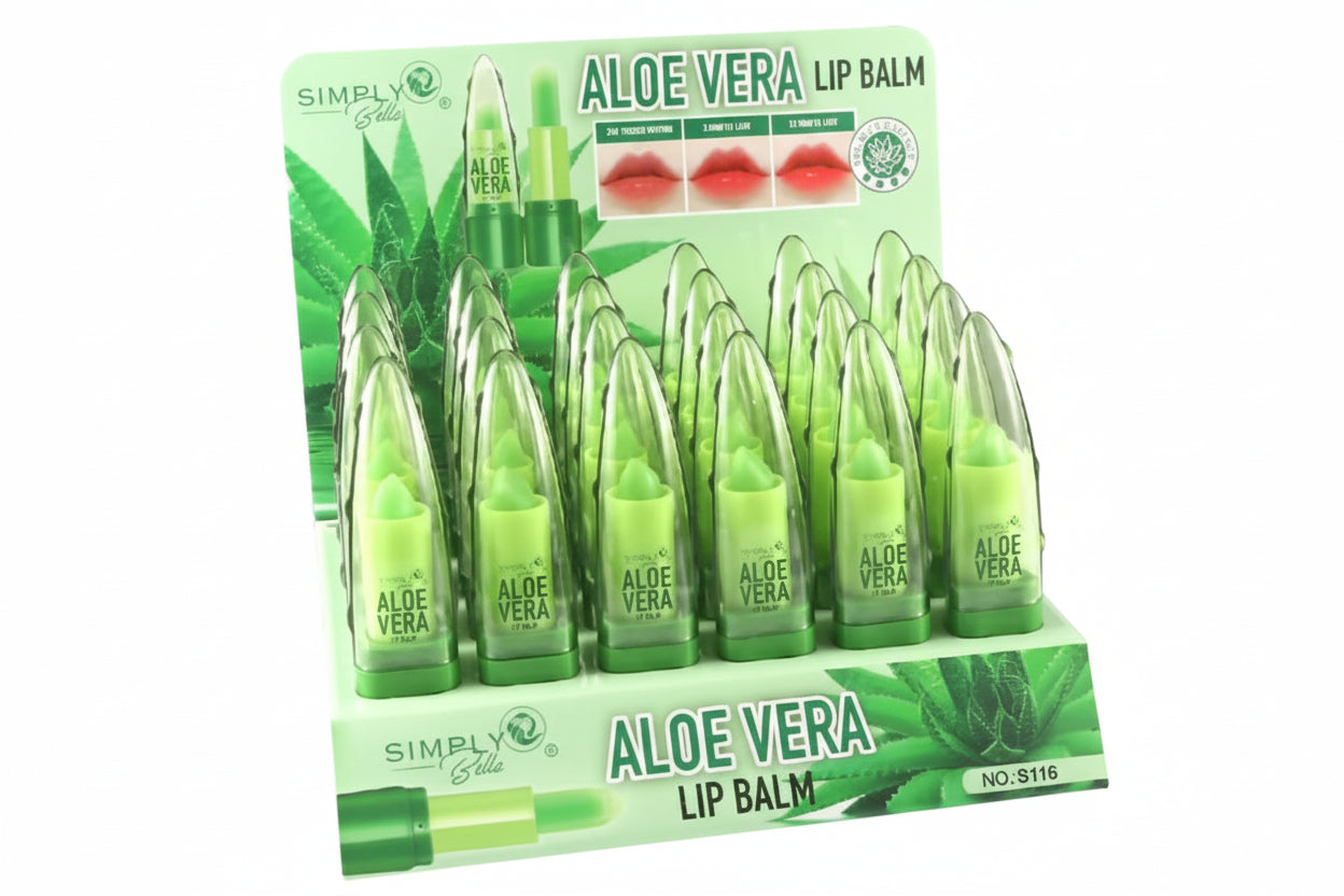 S116 - Simply Bella Aloe Vera Repair Lip Balm Display