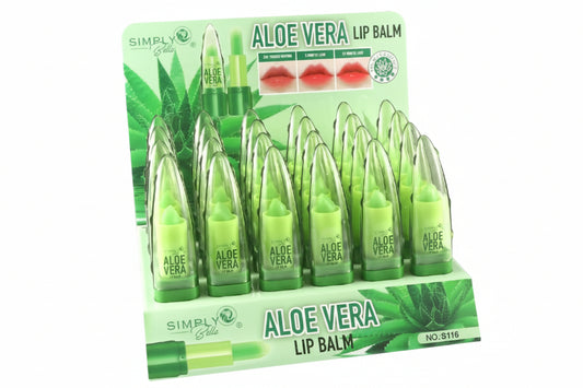 S116 - Simply Bella Aloe Vera Repair Lip Balm Display