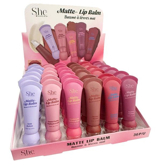 LG28 She Matte Lip Balm Display