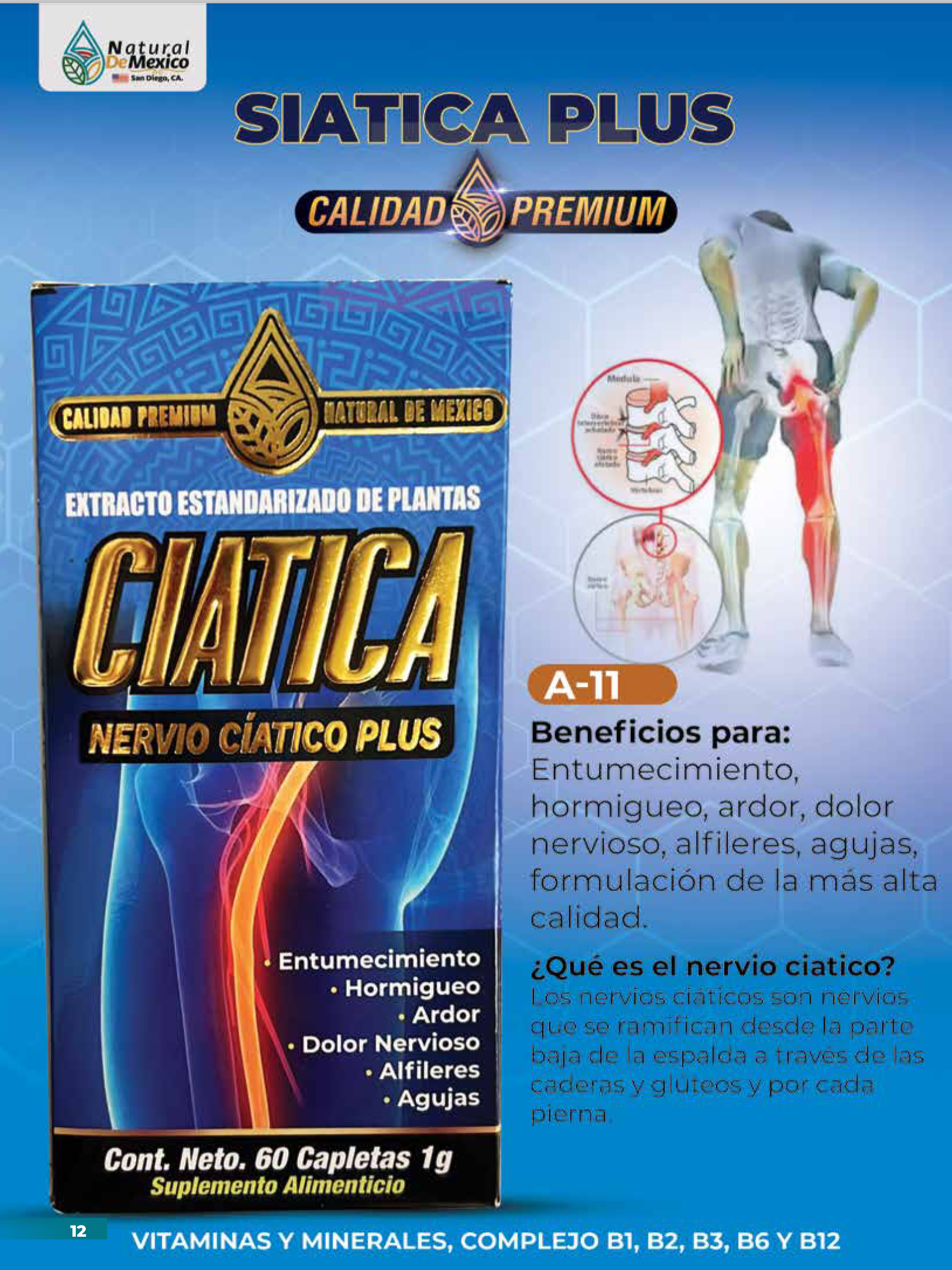 A-11 Ciática Nervio Cìatico Plus Cont. 60 Capletas